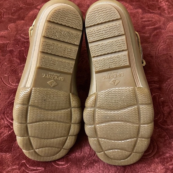 Sperry Camouflage and Brown Duck Rain Boots Sz 6 - Picture 6 of 7